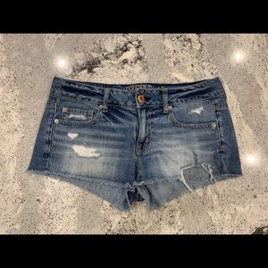 American Eagle Outfitters denim shortie shorts